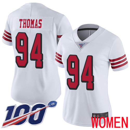San Francisco 49ers Limited White Women Solomon Thomas NFL Jersey #94 100th Season Vapor Untouchable